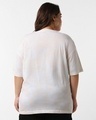 Shop Women's White Bunny Placement Graphic Printed Oversized Plus Size T-shirt-Design