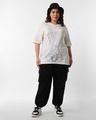 Shop Women's White Bunny Placement Graphic Printed Oversized Plus Size T-shirt-Full