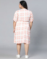 Shop Women's White & Red Checked Plus Size Dress-Full