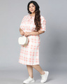 Shop Women's White & Red Checked Plus Size Dress