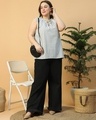 Shop Women's White Checked Plus Size Top
