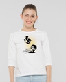 Shop Women's White Chibi Harry (HPL) Graphic Printed T-shirt-Front