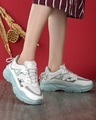 Shop Women's White Color Block Casual Shoes-Front