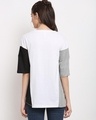 Shop Women's White Color Block Oversized T-shirt-Design