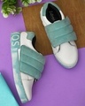 Shop Women's Green Color Block Sneakers-Front