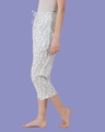Shop Women's White Cute Bunny All Over Printed Capris-Full