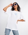 Shop Women's White Depressed Graphic Printed Oversized T-shirt-Design
