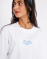 Shop Women's White Depressed Graphic Printed Oversized T-shirt-Full