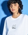 Shop Women's White Disney Crew Graphic Printed Oversized T-shirt