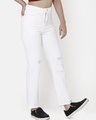 Shop Women's White Distressed Slim Fit Jeans-Design