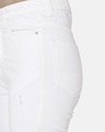 Shop Women's White Distressed Slim Fit Jeans
