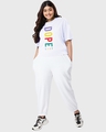 Shop Women's White Dope Shit Graphic Printed Oversized Plus Size T-shirt-Design