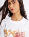 Shop Women's White Dragons are Real Graphic Printed Oversized T-shirt-Full
