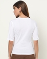 Shop Women's White Elbow Sleeve Scoop Neck T-shirt-Design