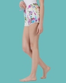 Shop Women's White Floral Print Shorts-Full