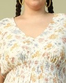 Shop Women's White Floral Printed Plus Size Dress