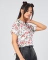 Shop Women's White Floral Printed Top-Design