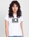 Shop Women's White Freedom Printed Slim Fit T-shirt-Front