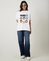 Shop Women's White Friends Life Graphic Printed Oversized T-shirt