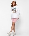 Shop Women's White Friends Life Graphic Printed Oversized T-shirt-Full