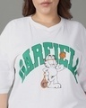 Shop Women's White Garfield Graphic Printed Oversized Plus Size T-shirt