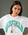 Shop Women's White Garfield Graphic Printed Oversized T-shirt