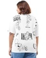 Shop Women's White Garfield League Graphic Printed Oversized Plus Size T-shirt-Design