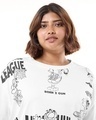 Shop Women's White Garfield League Graphic Printed Oversized Plus Size T-shirt