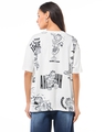 Shop Women's White Garfield League Graphic Printed Oversized T-shirt-Full