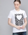 Shop Women's White Graphic Print T-shirt-Front