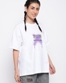 Shop Women's White Graphic Printed Loose Fit T-shirt-Design