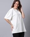 Shop Women's White Graphic Printed Oversized T-shirt-Design