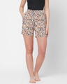 Shop Pack of 2 Women's White & Green All Over Floral Printed Lounge Shorts-Full