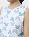 Shop Women's White Grunge Mickey All Over Printed Tank Top