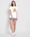 Shop Women's White Hanging Out Mickey Graphic Printed Boyfriend T-shirt-Design