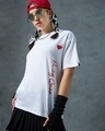 Shop Women's White Harley Quinn Graphic Printed Oversized T-shirt-Front
