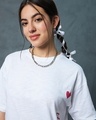 Shop Women's White Harley Quinn Graphic Printed Oversized T-shirt
