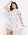 Shop Women's White Hello Kitty Printed Dress
