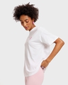 Shop Women's White Heyyyy Lazy Typography Oversized T-shirt-Design