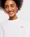 Shop Women's White Heyyyy Lazy Typography Oversized T-shirt