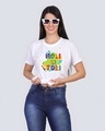 Shop Women's White Holi Ki Toli Cotton T-shirt-Front