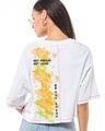 Shop Women's White Human Graphic Printed Oversized Short Top-Full