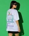 Shop Women's White Id Rather Graphic Printed Oversized T-shirt-Front