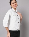 Shop Women's White Denim Jacket-Design