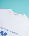 Shop Women's White Just keep Floating Graphic Printed Boyfriend T-shirt