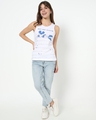 Shop Women's White Just keep Floating Graphic Printed Tank Top-Full