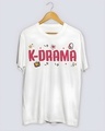 Shop Women's White BST K-Drama Typography T-shirt-Full