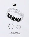 Shop Women's White Karma Circles Graphic Printed Boyfriend T-shirt