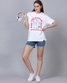 Shop Women's White Keep The Dream Alive Puff Printed Relaxed Fit T-Shirt