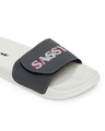 Shop Women's White Lola Bunny Printed Adjustable Velcro Sliders